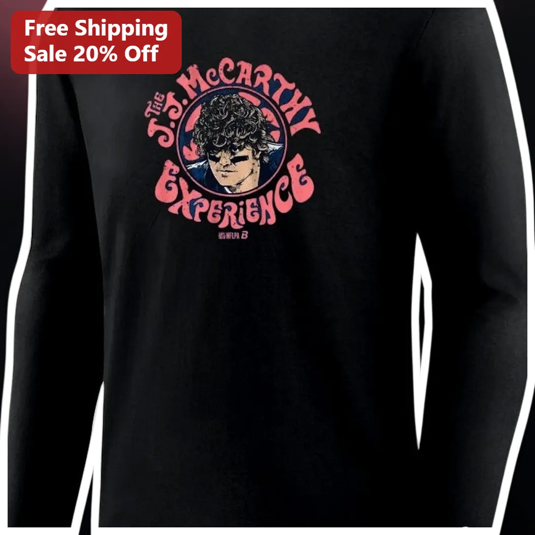 The J.J. McCarthy Experience Long Sleeve Shirt Minnesota Vikings QB Retro Football Fan Gear Gift available at our Miami, Florida warehouse
