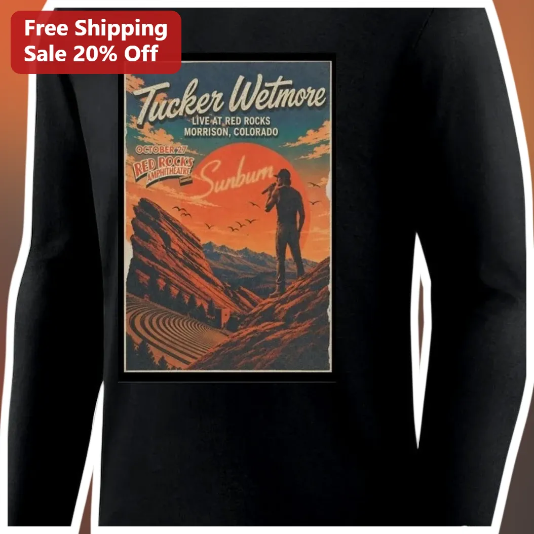 Tucker Wetmore Live at Red Rocks Morrison Colorado Sunburn Long Sleeve Shirt available at our Miami, Florida warehouse