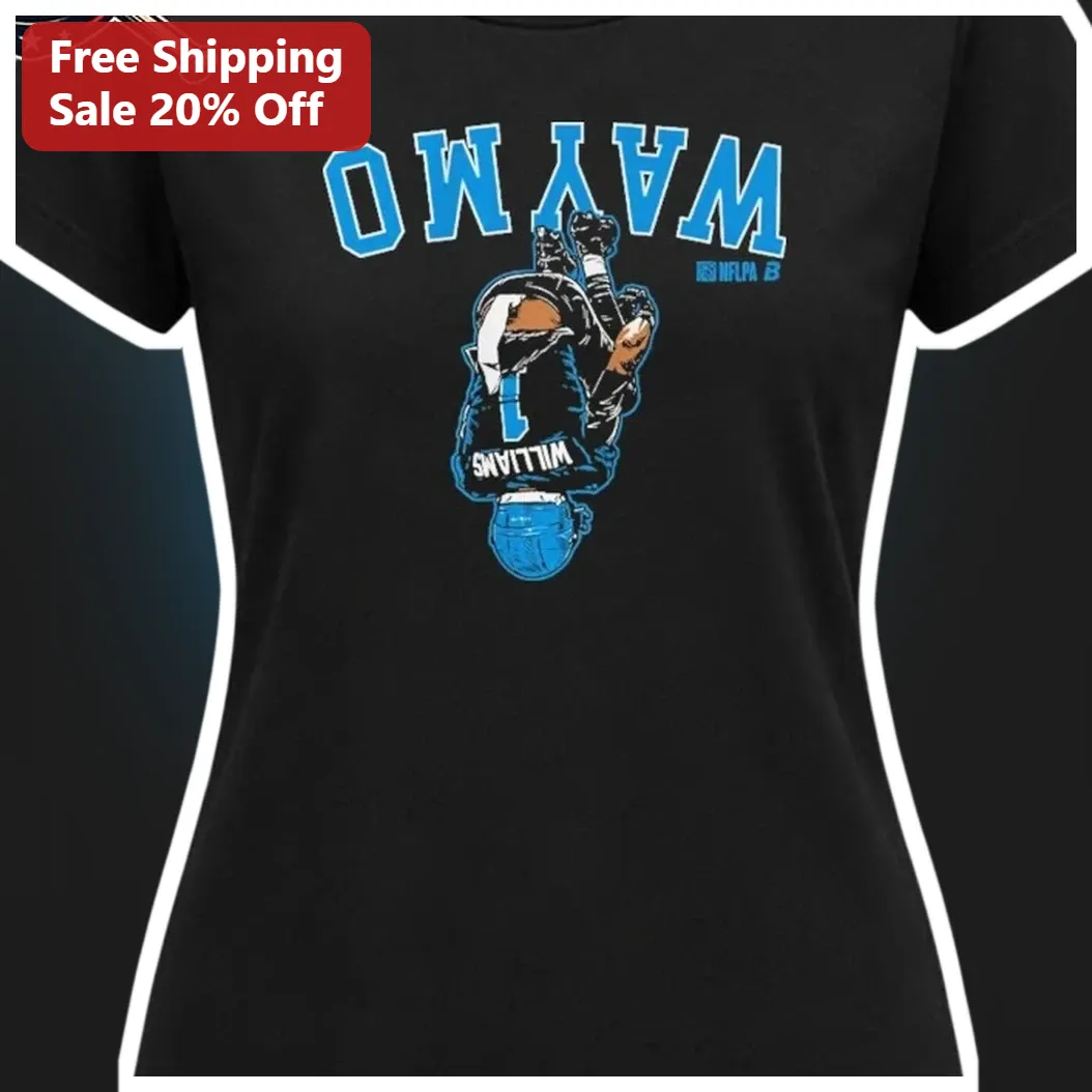 Waymo Tee Funny Upside Down Football Player Graphic Shirt for Tech Fans