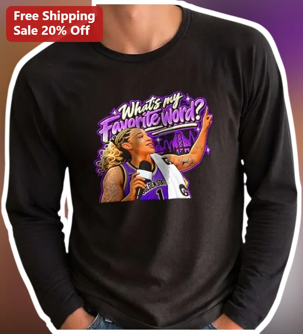 What's My Favorite Word? Angel Reese WNBA Basketball Fan Long Sleeve Tee