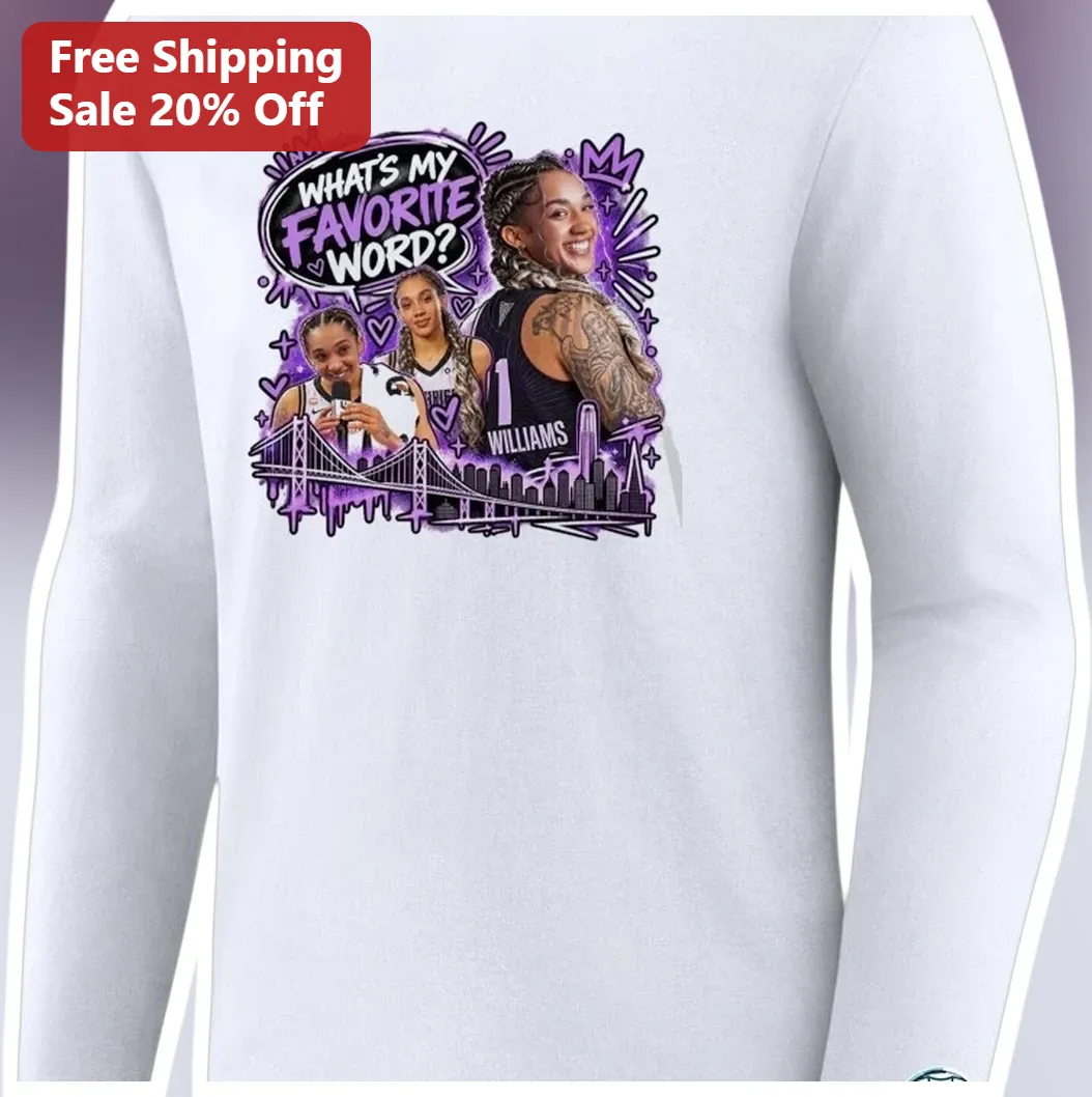 What's My Favorite Word? Long Sleeve Tee WNBA Basketball Fan Gift