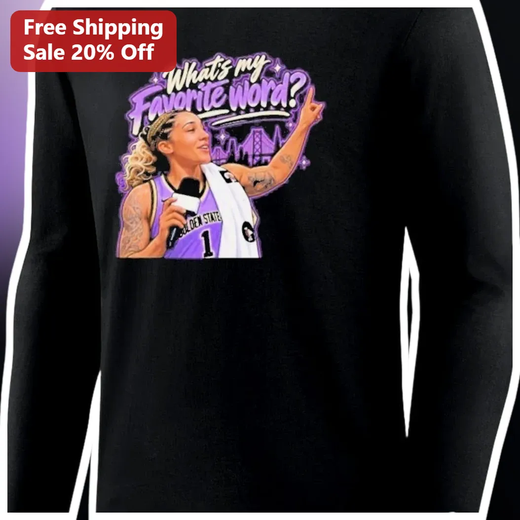 What's My Favorite Word? Sabrina Ionescu WNBA Long Sleeve Shirt available at our Miami, Florida warehouse