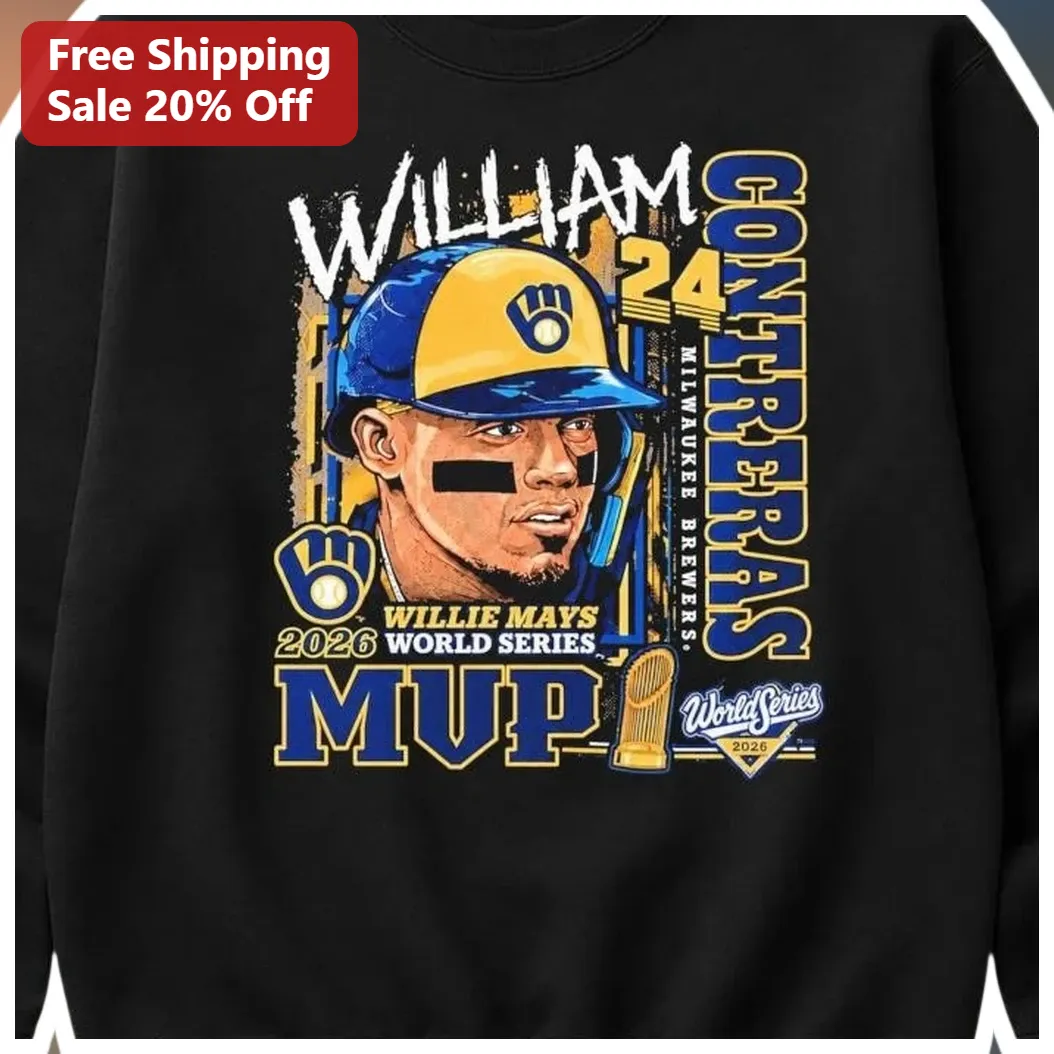 William Contreras Milwaukee Brewers World Series MVP Sweatshirt available at our Miami, Florida warehouse