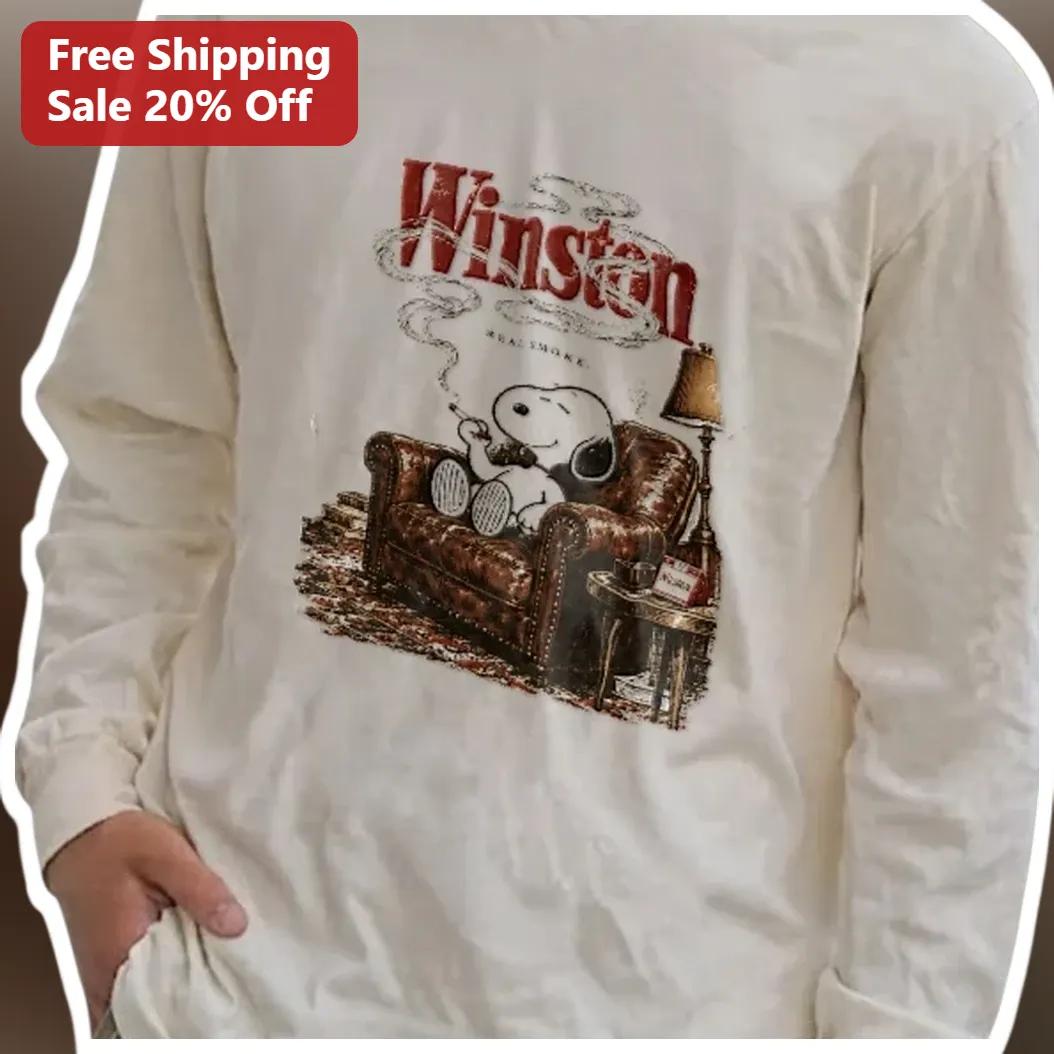 Winston Real Smoke Snoopy Vintage Long Sleeve Tee available at our Miami, Florida warehouse